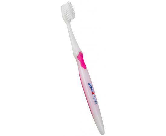 Зубная щетка Paro Swiss medic с коническими щетинками розовая (7610458007266-pink)