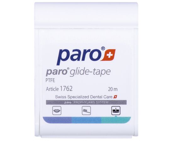 Зубна нитка Paro Swiss glide-tape стрічка тефлонова 20 м (7610458017623)