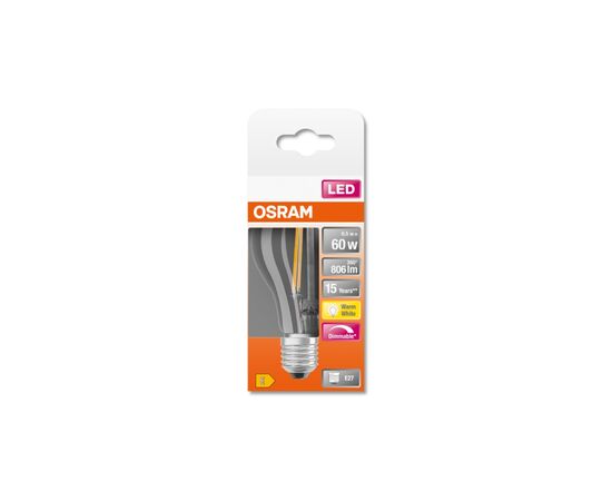 Лампочка Osram LEDSCLA60D 7W/827 230V FIL E27 10X1 (4058075115958), изображение 3 Лампочка Osram LEDSCLA60D 7W/827 230V FIL E27 10X1 (4058075115958), изображение 3