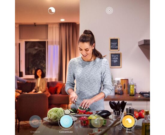 Умная лампочка Philips Hue Single Bulb E27, Color, BLE, DIM (929002216824), изображение 3 Умная лампочка Philips Hue Single Bulb E27, Color, BLE, DIM (929002216824), изображение 3