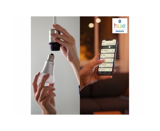 Умная лампочка Philips Hue Single Bulb E27, White, BT, DIM (929001821618), изображение 5 Умная лампочка Philips Hue Single Bulb E27, White, BT, DIM (929001821618), изображение 5