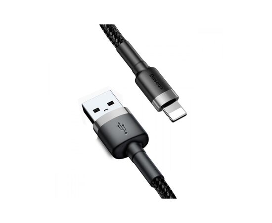 Дата кабель USB 2.0 AM to Lightning 3.0m 2.0A grey-black Baseus (CALKLF-RG1)
