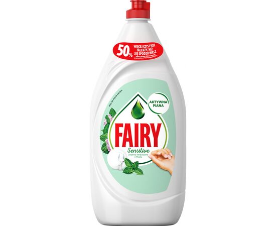 Средство для ручного мытья посуды Fairy Нежные руки Чайное дерево и Мята 1.35 л (8001090622044)