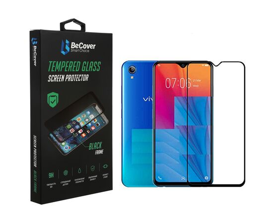 Стекло защитное BeCover Vivo Y1S Black (706484)