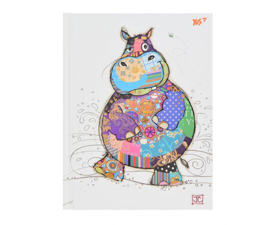 Блокнот Yes А5 96 аркушів Bugart. White Hippo клітина (151383)