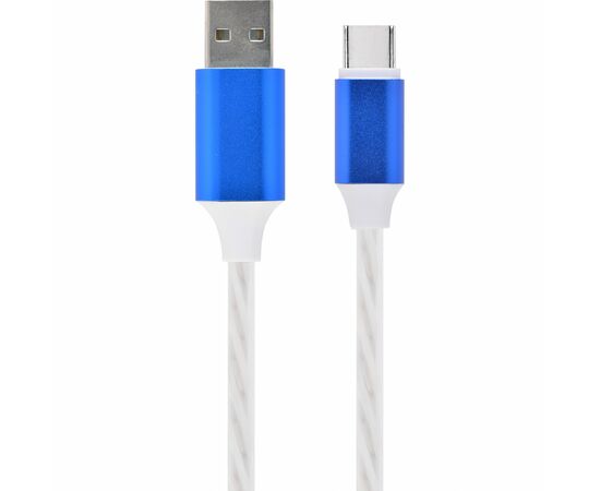 Дата кабель USB 2.0 AM to Type-C 1.0m 2A Cablexpert (CC-USB-CMLED-1M), изображение 3 Дата кабель USB 2.0 AM to Type-C 1.0m 2A Cablexpert (CC-USB-CMLED-1M), изображение 3