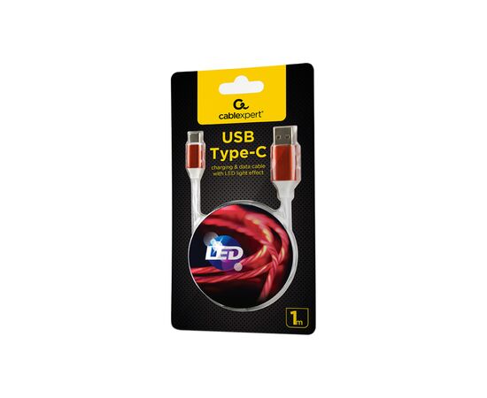 Дата кабель USB 2.0 AM to Type-C 1.0m 2A Cablexpert (CC-USB-CMLED-1M), изображение 4 Дата кабель USB 2.0 AM to Type-C 1.0m 2A Cablexpert (CC-USB-CMLED-1M), изображение 4