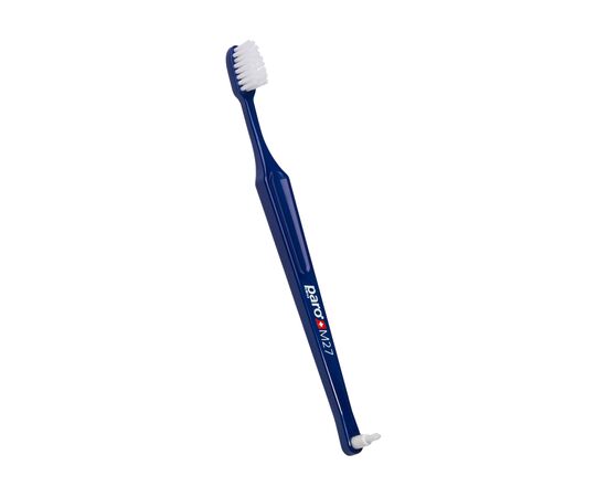 Детская зубная щетка Paro Swiss M27 средней жесткости, Синяя (7610458007440-dark blue)