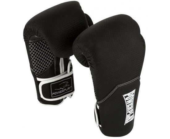 Боксерские перчатки PowerPlay 3011 14oz Black/White (PP_3011_14oz_Bl/White), изображение 2 Боксерские перчатки PowerPlay 3011 14oz Black/White (PP_3011_14oz_Bl/White), изображение 2