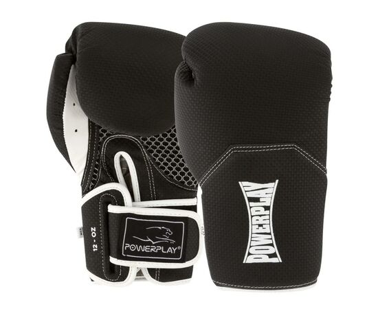 Боксерские перчатки PowerPlay 3011 16oz Black/White (PP_3011_16oz_Bl/White)