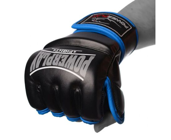 Рукавички для MMA PowerPlay 3058 L Black/Blue (PP_3058_L_Black/Blue), зображення 3