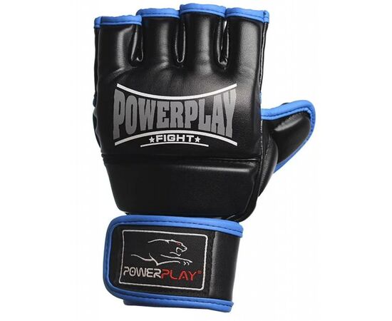 Рукавички для MMA PowerPlay 3058 L Black/Blue (PP_3058_L_Black/Blue)
