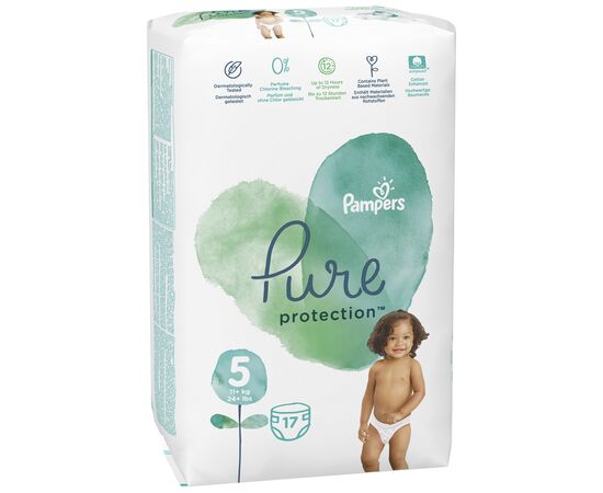 Подгузник Pampers Pure Protection Размер 5 Junior 11-16 кг 17 шт (8001841023335), изображение 3
