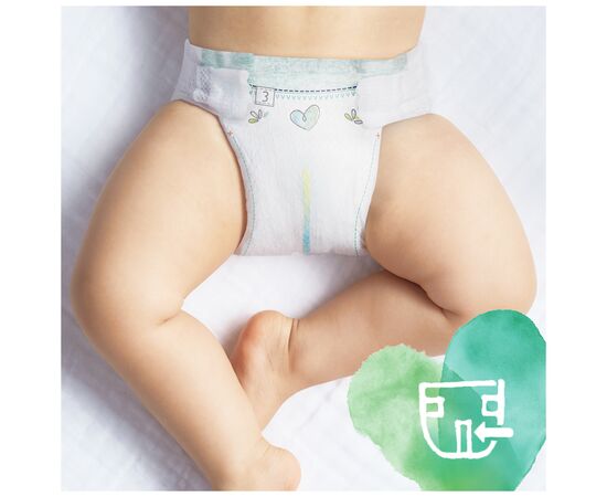 Подгузник Pampers Pure Protection Размер 2 Mini 4-8 кг 27 шт (8001841023205), изображение 7 Подгузник Pampers Pure Protection Размер 2 Mini 4-8 кг 27 шт (8001841023205), изображение 7