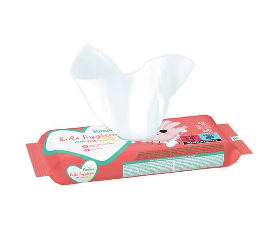 Дитячі вологі серветки Pampers Kids Hygiene On-the-go 40 шт. (8006540222089), зображення 3 Дитячі вологі серветки Pampers Kids Hygiene On-the-go 40 шт. (8006540222089), зображення 3