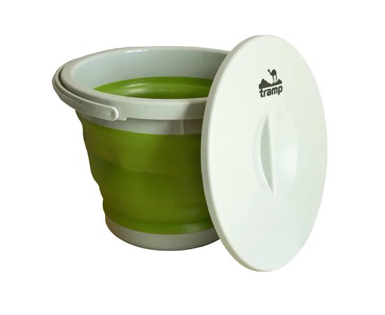 Ведро складное Tramp 5 л Olive (TRC-127-olive), изображение 2 Ведро складное Tramp 5 л Olive (TRC-127-olive), изображение 2