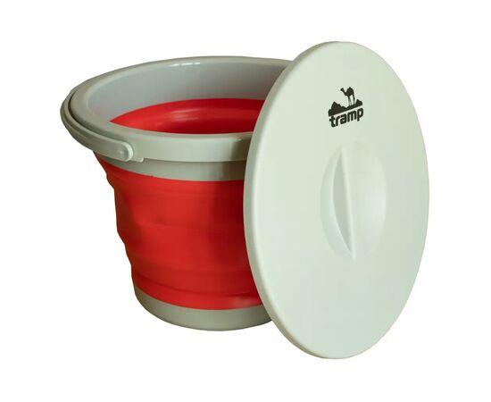 Ведро складное Tramp 5 л Red (TRC-127-red), изображение 2 Ведро складное Tramp 5 л Red (TRC-127-red), изображение 2