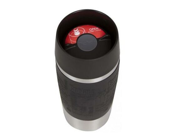 Термокружка Tefal TRAVEL MUG 0.36L black (K3081114), изображение 2 Термокружка Tefal TRAVEL MUG 0.36L black (K3081114), изображение 2