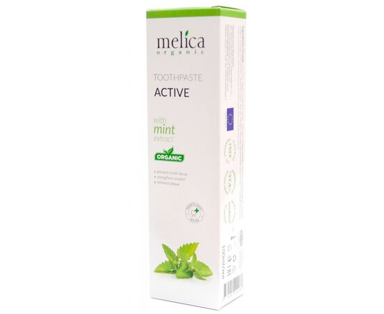 Зубная паста Melica Organic c экстрактом мяты 100 мл (4770416002238), изображение 2 Зубная паста Melica Organic c экстрактом мяты 100 мл (4770416002238), изображение 2