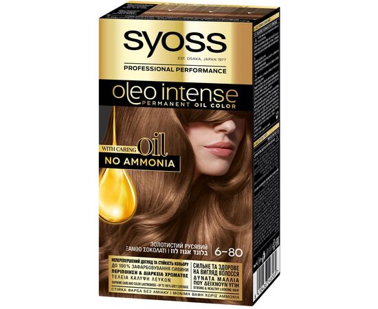 Краска для волос Syoss Oleo Intense 6-80 Золотистый русый 115 мл (8410436246569)