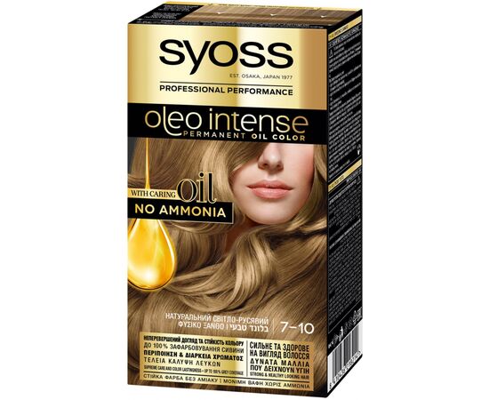 Краска для волос Syoss Oleo Intense 7-10 Натуральный светло-русый 115 мл (8410436218214)