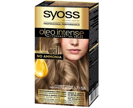 Краска для волос Syoss Oleo Intense 7-58 Холодный русый 115 мл (5201143731867)