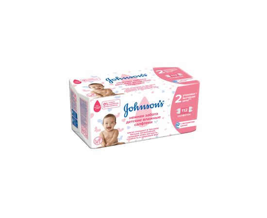 Детские влажные салфетки Johnson’s baby Нежная забота 72 шт (3574661421810), изображение 2