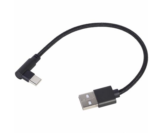 Дата кабель USB 2.0 AM to Type-C 0.2m corner Cablexpert (CC-USB2-AMCML-0.2M), изображение 2 Дата кабель USB 2.0 AM to Type-C 0.2m corner Cablexpert (CC-USB2-AMCML-0.2M), изображение 2