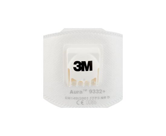 Защитная маска для лица 3M Aura 9332+ защита уровня FFP3 с клапаном 1 шт. (4054596041219), изображение 2 Защитная маска для лица 3M Aura 9332+ защита уровня FFP3 с клапаном 1 шт. (4054596041219), изображение 2