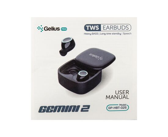 Навушники Gelius Pro Twins Gemini 2 GP-HBT025 Black (00000078089), зображення 11 Навушники Gelius Pro Twins Gemini 2 GP-HBT025 Black (00000078089), зображення 11