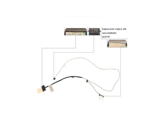 Шлейф матриці ASUS N580/NX580/X580 eDP 30pin (A44686)