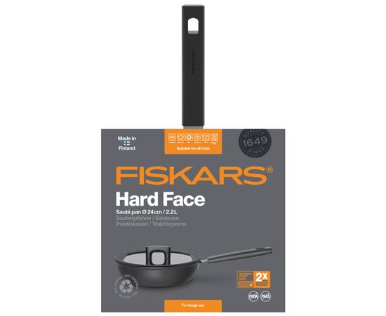 Сотейник Fiskars Hard Face 24 см (1052230), изображение 2 Сотейник Fiskars Hard Face 24 см (1052230), изображение 2