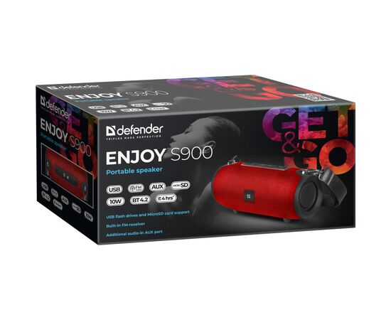 Акустическая система Defender Enjoy S900 Bluetooth Red (65904), изображение 6 Акустическая система Defender Enjoy S900 Bluetooth Red (65904), изображение 6