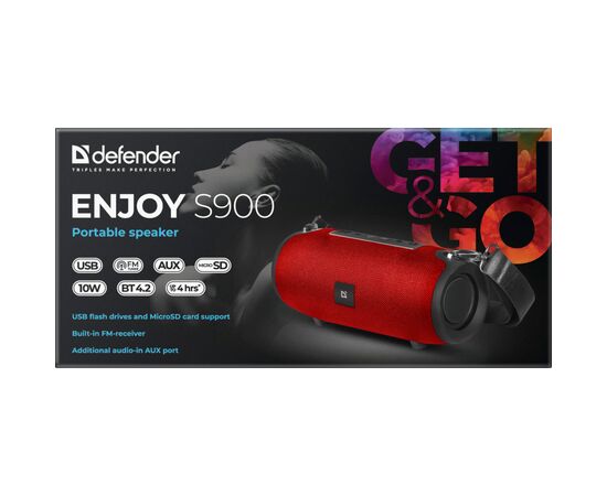 Акустическая система Defender Enjoy S900 Bluetooth Red (65904), изображение 7 Акустическая система Defender Enjoy S900 Bluetooth Red (65904), изображение 7
