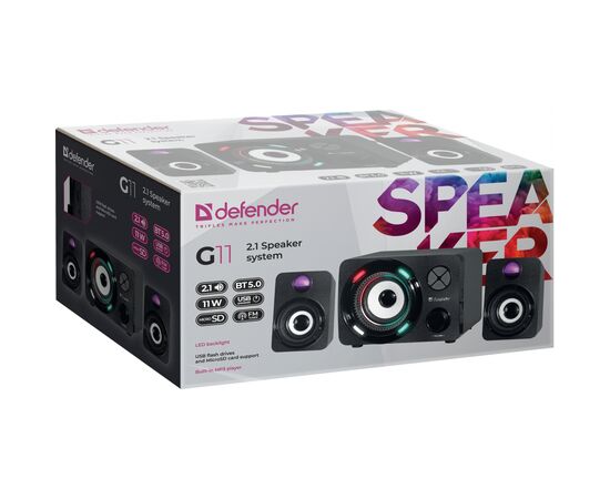 Акустическая система Defender G11 Black (65011), изображение 5 Акустическая система Defender G11 Black (65011), изображение 5
