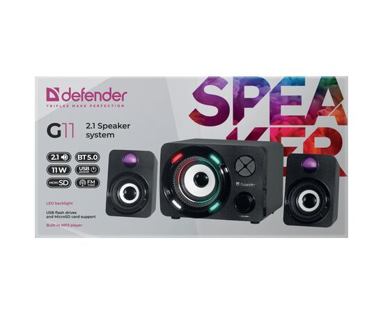 Акустическая система Defender G11 Black (65011), изображение 6 Акустическая система Defender G11 Black (65011), изображение 6
