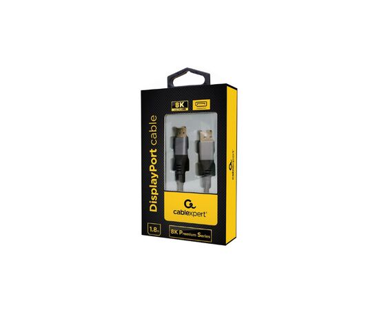 Кабель мультимедийный Display Port to Display Port 1.8m V1.4 Cablexpert (CC-DP8K-6), изображение 3 Кабель мультимедийный Display Port to Display Port 1.8m V1.4 Cablexpert (CC-DP8K-6), изображение 3