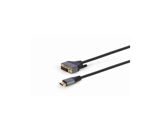 Кабель мультимедийный HDMI to DVI 1.8m 18+1pin, 4K 30Hz Cablexpert (CC-HDMI-DVI-4K-6), изображение 2 Кабель мультимедийный HDMI to DVI 1.8m 18+1pin, 4K 30Hz Cablexpert (CC-HDMI-DVI-4K-6), изображение 2