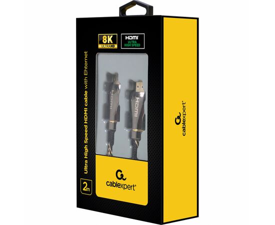 Кабель мультимедийный HDMI to HDMI 2.0m V.2.1 Premium Cablexpert (CCBP-HDMI8K-2M), изображение 3 Кабель мультимедийный HDMI to HDMI 2.0m V.2.1 Premium Cablexpert (CCBP-HDMI8K-2M), изображение 3