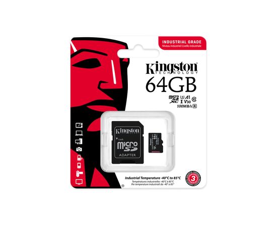 Карта памяти Kingston 64GB microSDXC class 10 UHS-I V30 A1 (SDCIT2/64GB), изображение 3 Карта памяти Kingston 64GB microSDXC class 10 UHS-I V30 A1 (SDCIT2/64GB), изображение 3