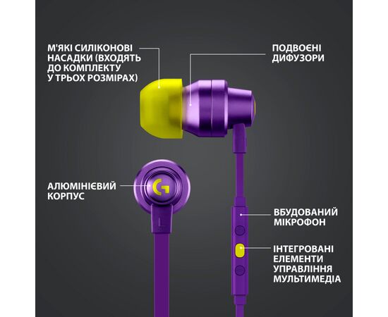 Наушники Logitech G333 Purple (981-000936), изображение 8 Наушники Logitech G333 Purple (981-000936), изображение 8