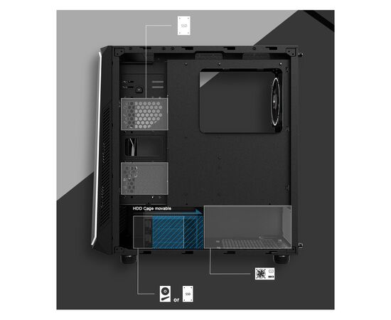 Корпус Zalman K1REV.B, зображення 7 Корпус Zalman K1REV.B, зображення 7