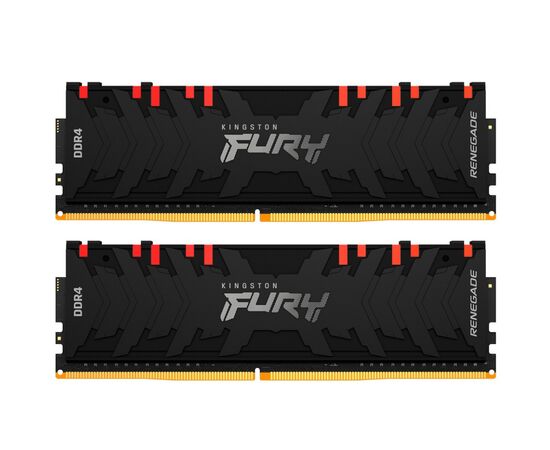 Модуль памяти для компьютера DDR4 16GB (2x8GB) 4000 MHz Renegade RGB Black Kingston Fury (ex.HyperX) (KF440C19RBAK2/16)