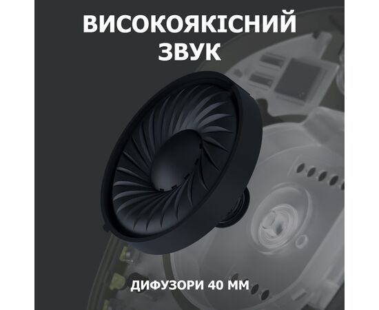 Наушники Logitech G435 Lightspeed Wireless Gaming Headset Black (981-001050), изображение 3 Наушники Logitech G435 Lightspeed Wireless Gaming Headset Black (981-001050), изображение 3
