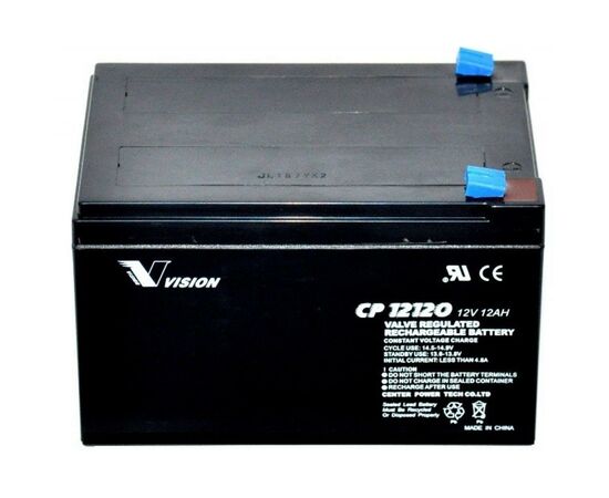 Батарея к ИБП Vision CP 12V 12Ah (CP12120), изображение 2 Батарея к ИБП Vision CP 12V 12Ah (CP12120), изображение 2