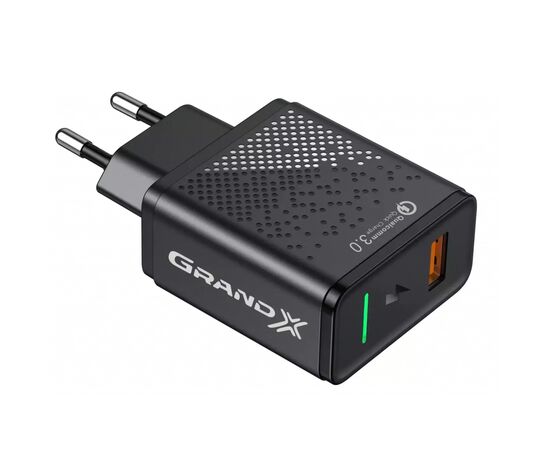 Зарядний пристрій Grand-X QC3.0 18W + Lightning cable (CH-650L), зображення 3 Зарядний пристрій Grand-X QC3.0 18W + Lightning cable (CH-650L), зображення 3