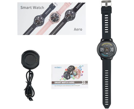 Смарт-часы Globex Smart Watch Aero Black, изображение 5 Смарт-часы Globex Smart Watch Aero Black, изображение 5