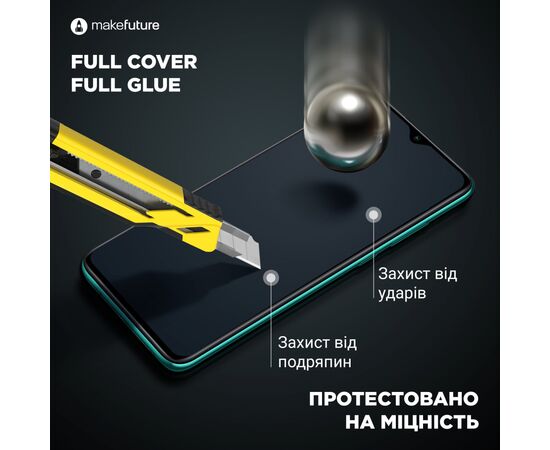 Стекло защитное MakeFuture Nokia C20 Full Cover Full Glue (MGF-NC20), изображение 5 Стекло защитное MakeFuture Nokia C20 Full Cover Full Glue (MGF-NC20), изображение 5