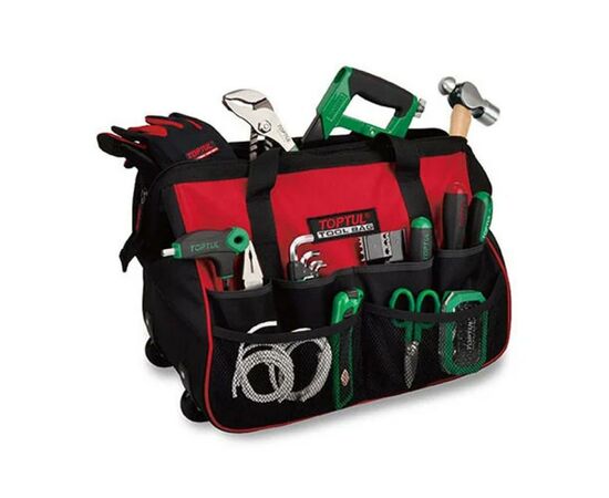 Сумка для инструмента Toptul с колесами и телескопической ручкой 530x270x320 (PBW-053A), изображение 2 Сумка для инструмента Toptul с колесами и телескопической ручкой 530x270x320 (PBW-053A), изображение 2