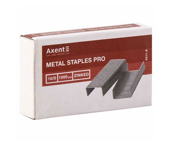 Скобы для канцелярского степлера Axent Pro 10/5, 1000 шт. (4311-A), изображение 2
